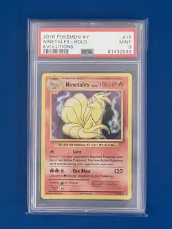 2016 Pokemon XY Ninetales Holo Evolutions #15 PSA 9 - Image 1