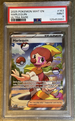 2025 POKEMON WHITE FLARE EN HARLEQUIN ULTRA RARE #163 💎 PSA 9 - Image 1