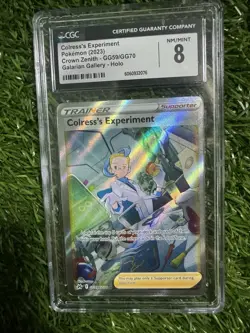 Pokemon TCG Colress's Experiment Crown Zenith: Galarian Gallery GG59/GG70 CGC 8 - Image 1