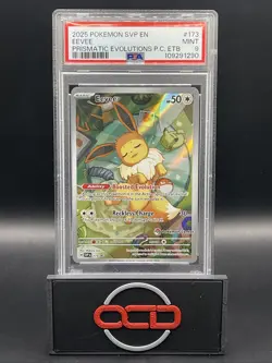 Eevee 173 (Pokemon Center Exclusive) Prismatic Evolutions Stamped Promo PSA 9 - Image 1