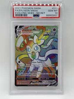 Pokemon Sylveon VMAX PSA 10 Gem Mint Evolving Skies Secret Full Art 211/203 - Image 2
