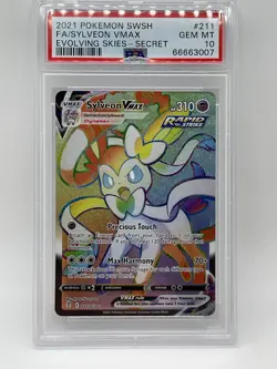 Pokemon Sylveon VMAX PSA 10 Gem Mint Evolving Skies Secret Full Art 211/203 - Image 3