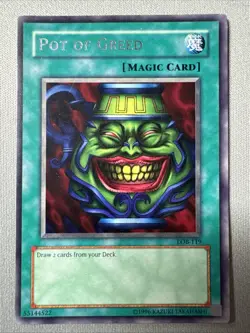 Yu-Gi-Oh! TCG Pot of Greed Legend of Blue Eyes White Dragon LOB-119 LP - Image 1