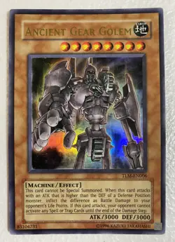 YGO The Lost Millennium Ancient Gear Golem TLM-EN006 Ultra Rare Unlimited HP- - Image 1