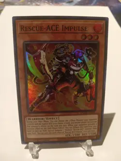 Yu-Gi-Oh! TCG Rescue-Ace Impulse AMDE-EN001 1st Edition Super Rare Near Mint - Image 1