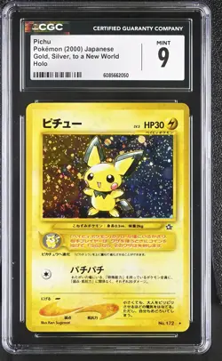 CGC 9 MINT Pichu Neo Genesis Japanese 172 Holo Pokemon Card - Image 1