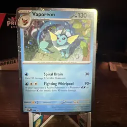 Pokemon - Vaporeon Cosmos Holo - SVP168 - Black Star Promo Card - Image 1