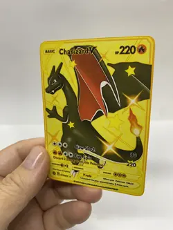 Charizard V Gold Metal  PokÃ©mon Card-Collectible Gift Displayï¼Christmas PRETTY - Image 1