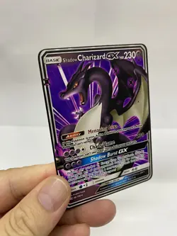 Shadow Charizard GX Gold Metal Pokemon Card-Collectible Gift Display！PRETTY - Image 1