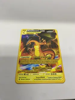 Charizard Vmax Gold Metal Pokemon Card-Collectible Gift Display！PRETTY - Image 1