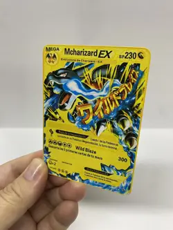 Mcharizard EX Gold Metal Pokemon Card-Collectible Gift Display！Christmas PRETTY - Image 4