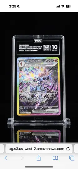 TAG 10 GEM MINT Ceruledge ex 147/131 Prismatic Evolutions Pokemon Graded Card - Image 1