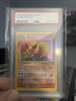 Pokemon TCG Flareon Jungle Holo Rare Card 3/64 PSA 3 VG - Image 1