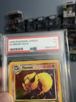 Pokemon TCG Flareon Jungle Holo Rare Card 3/64 PSA 3 VG - Image 3