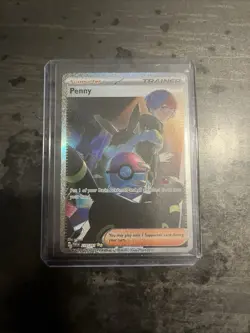 Pokemon TCG Penny Paldean Fates Trainer Card 239/091 Illustration Rare - Image 1
