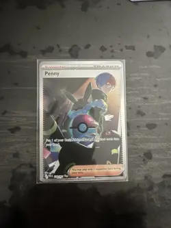 Pokemon TCG Penny Paldean Fates Trainer Card 239/091 Illustration Rare - Image 3