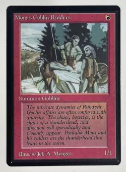 Mons’s Goblin Raiders Alpha Near Mint NM MTG Magic The Gathering - Image 1