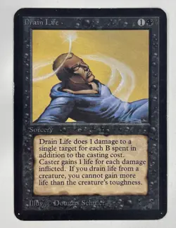 Drain Life Alpha LP Light Play MTG Magic The Gathering - Image 1