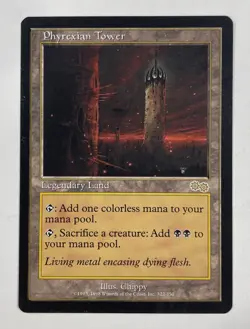 Phyrexian Tower Urzas Saga Near Mint NM MTG Magic The Gathering - Image 1