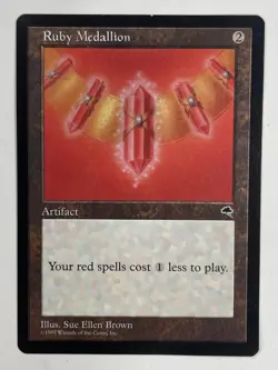 Ruby Medallion Tempest LP Light Play MTG Magic The Gathering - Image 1
