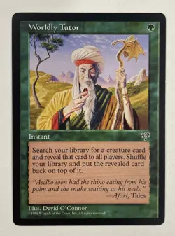 Worldly Tutor Mirage Near Mint NM MTG Magic The Gathering - Image 1