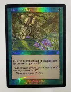 Nature’s Claim Foil Time Spiral Remastered Near Mint NM MTG Magic The Gathering - Image 1
