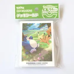 Kanto Adventures Pikachu & Snorlax 64 Sleeves Pokemon Center Limited Japan New - Image 1