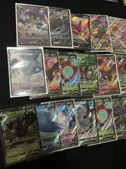 Pokemon 32 Cards Lot Full Art GX Vmax V Umbreon Mew Evolving Skies Fusion Strike - Image 2