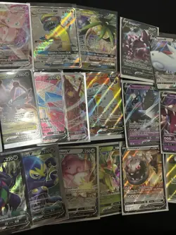 Pokemon 32 Cards Lot Full Art GX Vmax V Umbreon Mew Evolving Skies Fusion Strike - Image 4