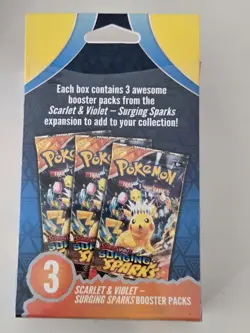 Pokemon TCG - Surging Sparks - 3 Pack Boosters - Factory Sealed - Image 2