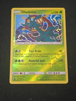 Dhelmise 22/168 Sm-Celestial Storm Reverse Holo Rare Pokemon TCG Light Played - Image 1