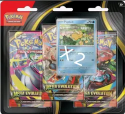2 X Pokemon TCG: Mega Evolutions ~ 3 Pack Blister🔥🔥🔥🔥🔥🫠 - Image 1