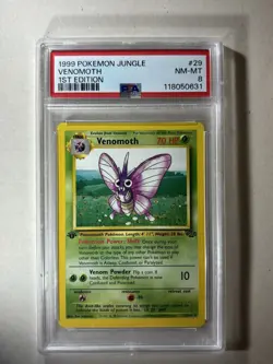 1999 Pokemon Jungle VENOMOTH 1ST Edition #29 PSA 8 RARE 💥 - Image 1