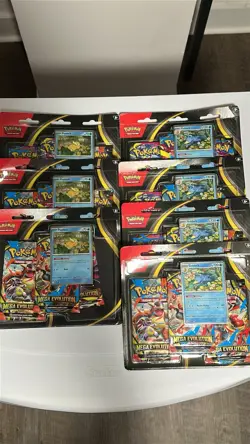 Pokemon Mega Evolution 3 Pack Blister Lot of 7 Factory Sealed New - Image 2