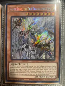 YuGiOh! - Master Peace, the True Dracoslaying King BLMM-EN127 Secret Rare 1st NM - Image 1