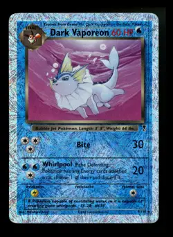 Dark Vaporeon 9/110 Legendary Collection 2002 Reverse Holo Pokemon Card TCG - Image 1