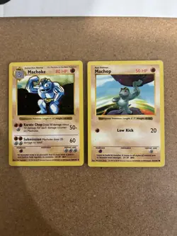 Machoke + Machop Shadowless Pokemon Card Lot Vintage WOTC - Image 1