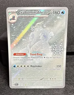 Pokemon TCG Crabominable Card 149/142 Illustration Rare Holiday Calendar - Image 2