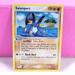 Pokemon Card Swampert 27/100 EX Crystal Guardians Non Holo Rare Fighting Type - Image 1