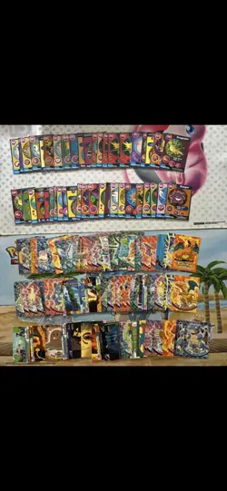 Vintage Pokemon Card Lot Fire Topps Charizard Gengar Blastoise 140 Cards - Image 1