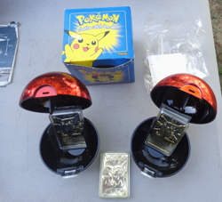 3 POKEMON PIKACHU Burger King Gold-Plated Card Pokeball CARDS 1999 SEE PICS! - Image 3