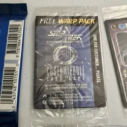 Star Trek Customizable Trading Card Game Unopened Pack And 2 Promo Packs - Image 5
