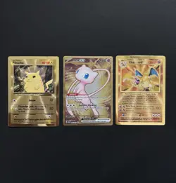 Pokemon 151 Celebrations Gold Metal Card Lot Charizard Pikachu Mew EX - Image 1