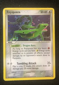 RAYQUAZA 22/107 Holo Rare EX Deoxys Pokemon Card MP/LP - Image 1