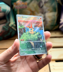 Victini 208 Sv: Scarlet & Violet Black Star Promo Card Full Art Holo NM/M - Image 3