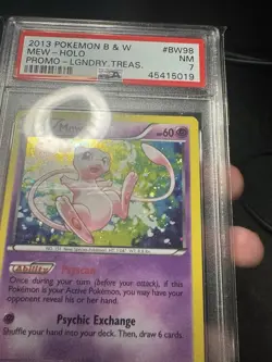 Mew BW98 Legendary Treasures PSA 7 Holo Rare Pokemon Card Promo Black White - Image 4