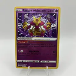 Radiant Alakazam - 059/195 - Pokemon Silver Tempest Holo Rare Card - Image 1