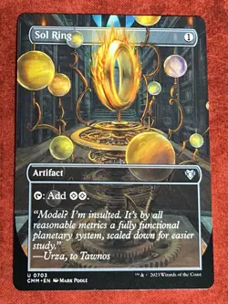 MTG Commander Masters Sol Ring #703 Borderless Near Mint NM Uncommon Magic - Image 1