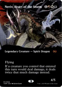 Neriv, Heart of the Storm (Borderless) M Tarkir: Dragonstorm 366 NM - Image 1