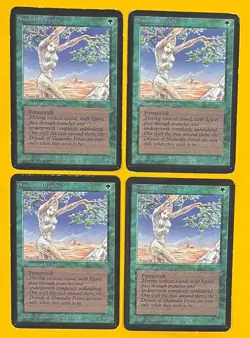 MTG SHANODIN DRYADS (x4) Alpha (OldManMTG 008-465) - Image 1